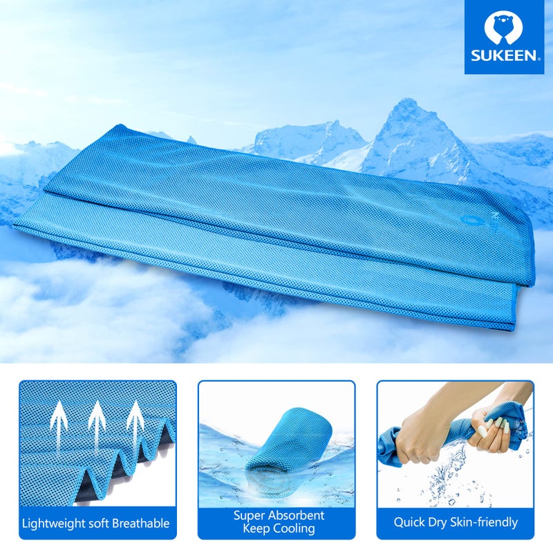 Sukeen [4 Pack Cooling Towel (40"x12"), Soft Breathable Chilly Microfiber Towel for Yoga,Sport,Running,Gym,Workout,Camping,Fitness,Workout & More Activities - Image 2